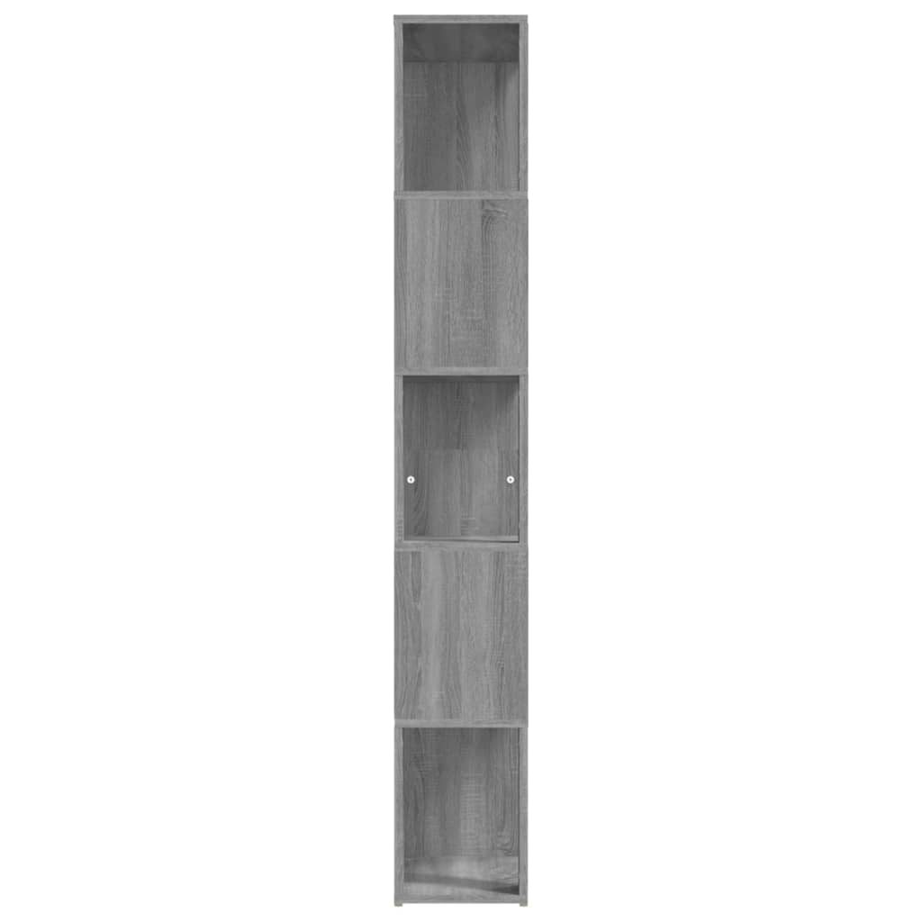 Bookshelf Gray Sonoma 45x24x160 cm Wood Material