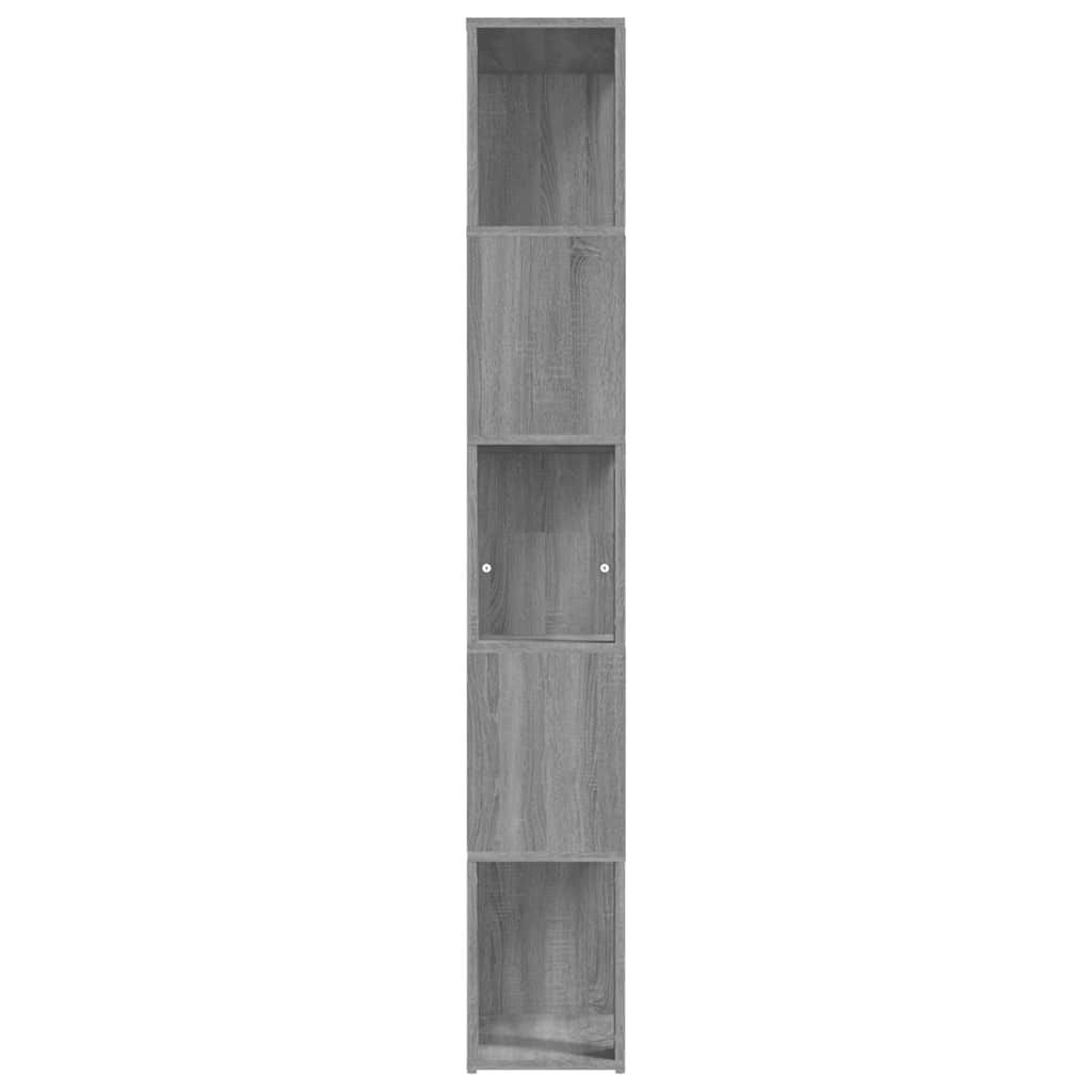 Bücherregal Grau Sonoma 45x24x160 cm Holzwerkstoff