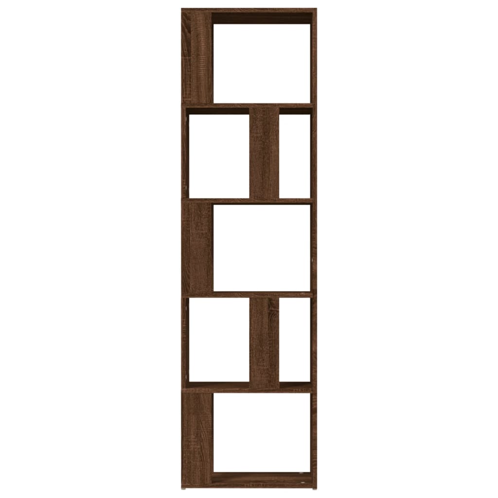 Bookshelf Brown Oak Look 45x24x160 cm Wood Material