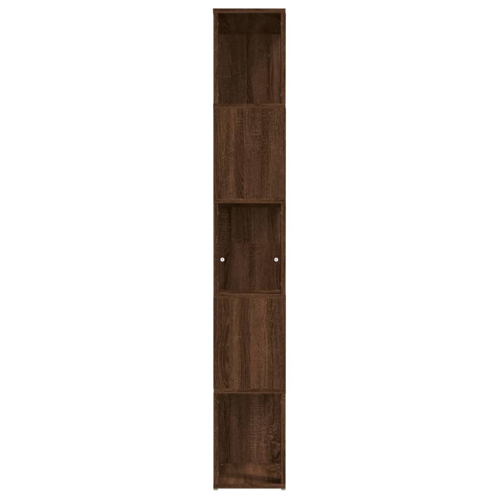Bookshelf Brown Oak Look 45x24x160 cm Wood Material