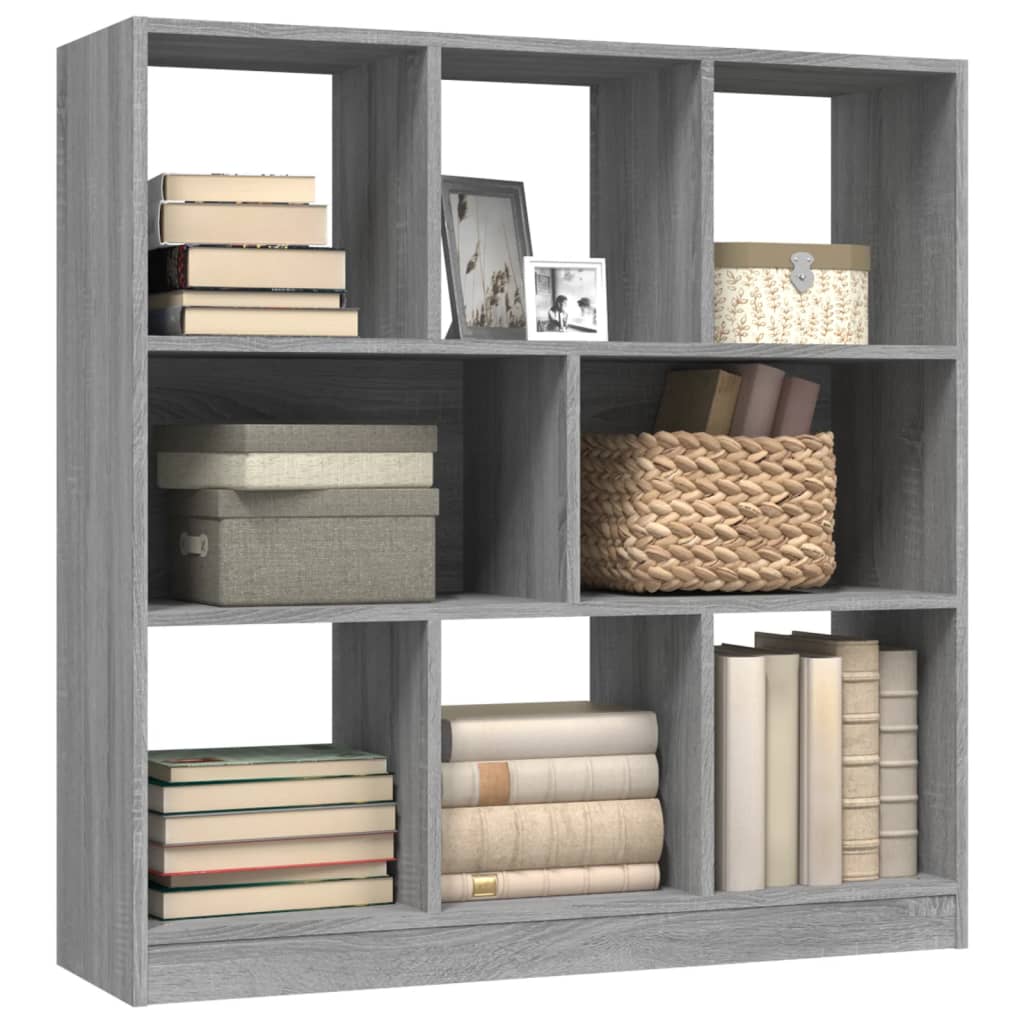 Bookshelf Grey Sonoma 97.5x29.5x100 cm Wood Material