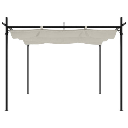 Pergola mit Schiebedach Creme 295x292x230 cm
