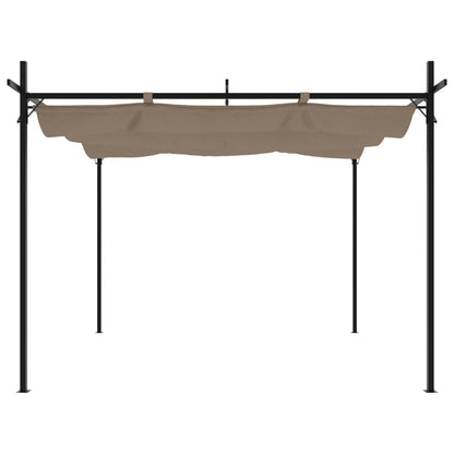 Pergola mit Schiebedach Taupe 295x292x230 cm