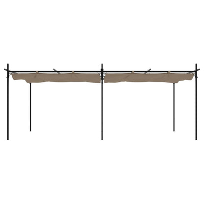 Pergola mit Schiebedach Taupe 589x292x230 cm