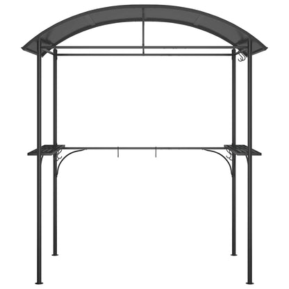 Grillpavillon mit Seitenregalen Anthrazit 220x115x230 cm Stahl