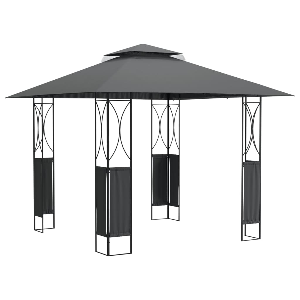 Pavillon avec toit anthracite 300x300x270 cm en acier