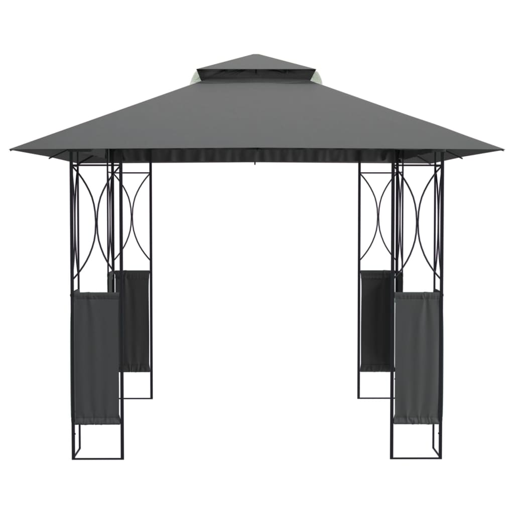 Pavillon avec toit anthracite 300x300x270 cm en acier