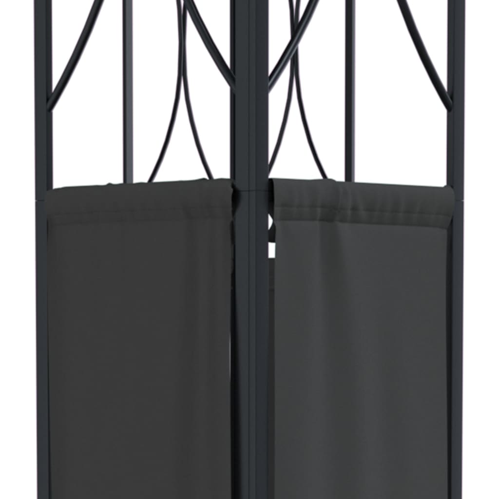 Gazebo avec toit anthracite 400x300x270 cm en acier