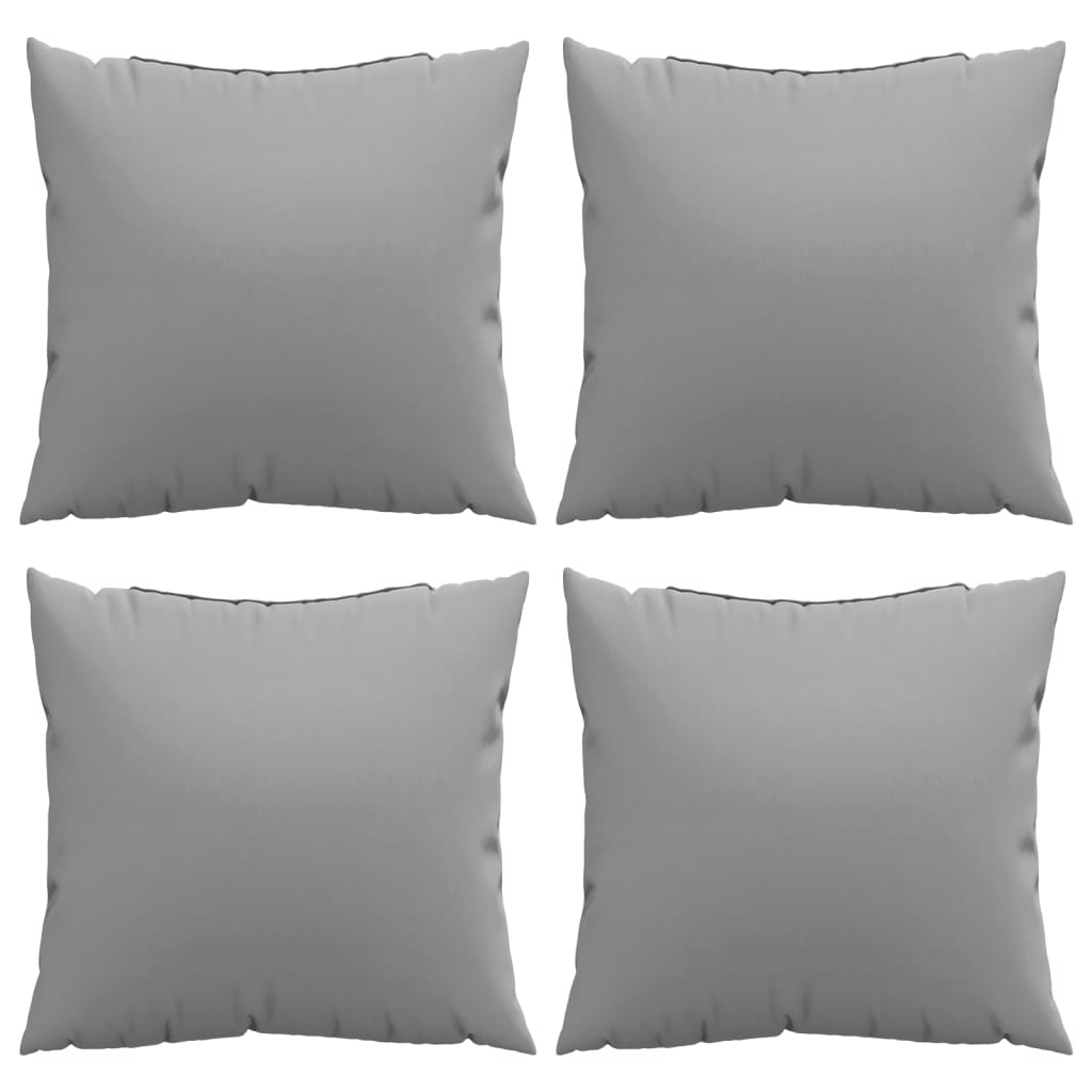 Sofakissen 4 Stk. Grau 60x60 cm Stoff