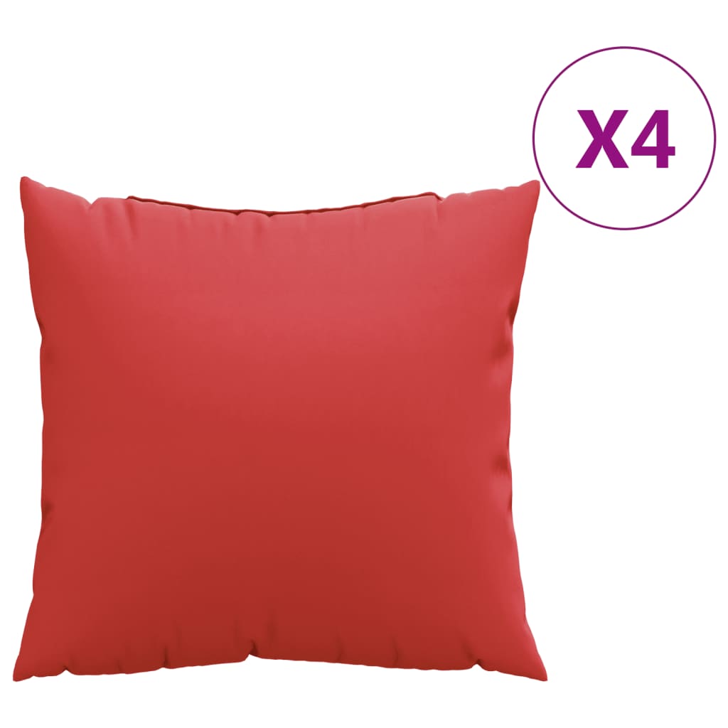 Sofakissen 4 Stk. Rot 60x60 cm Stoff