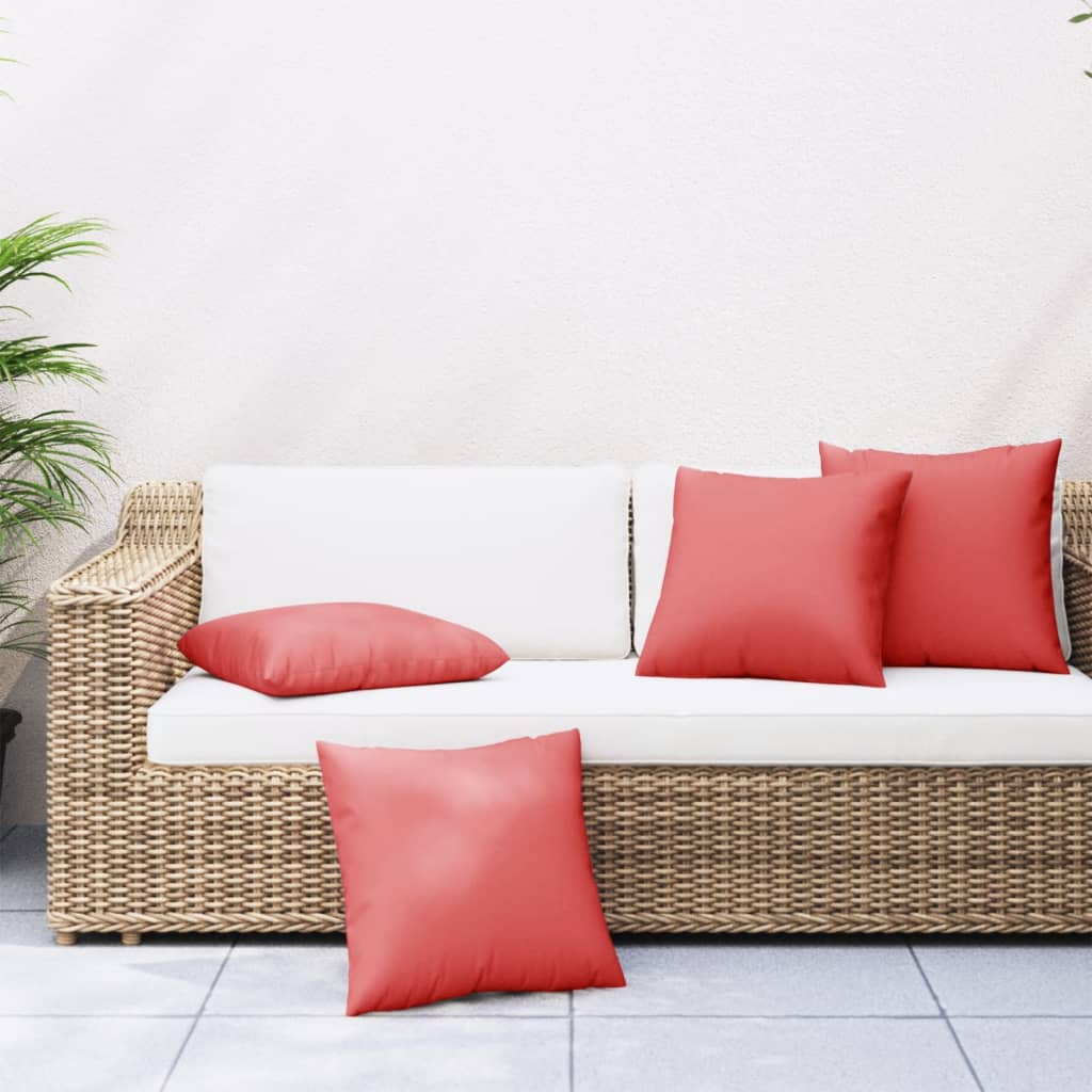 Sofakissen 4 Stk. Rot 60x60 cm Stoff