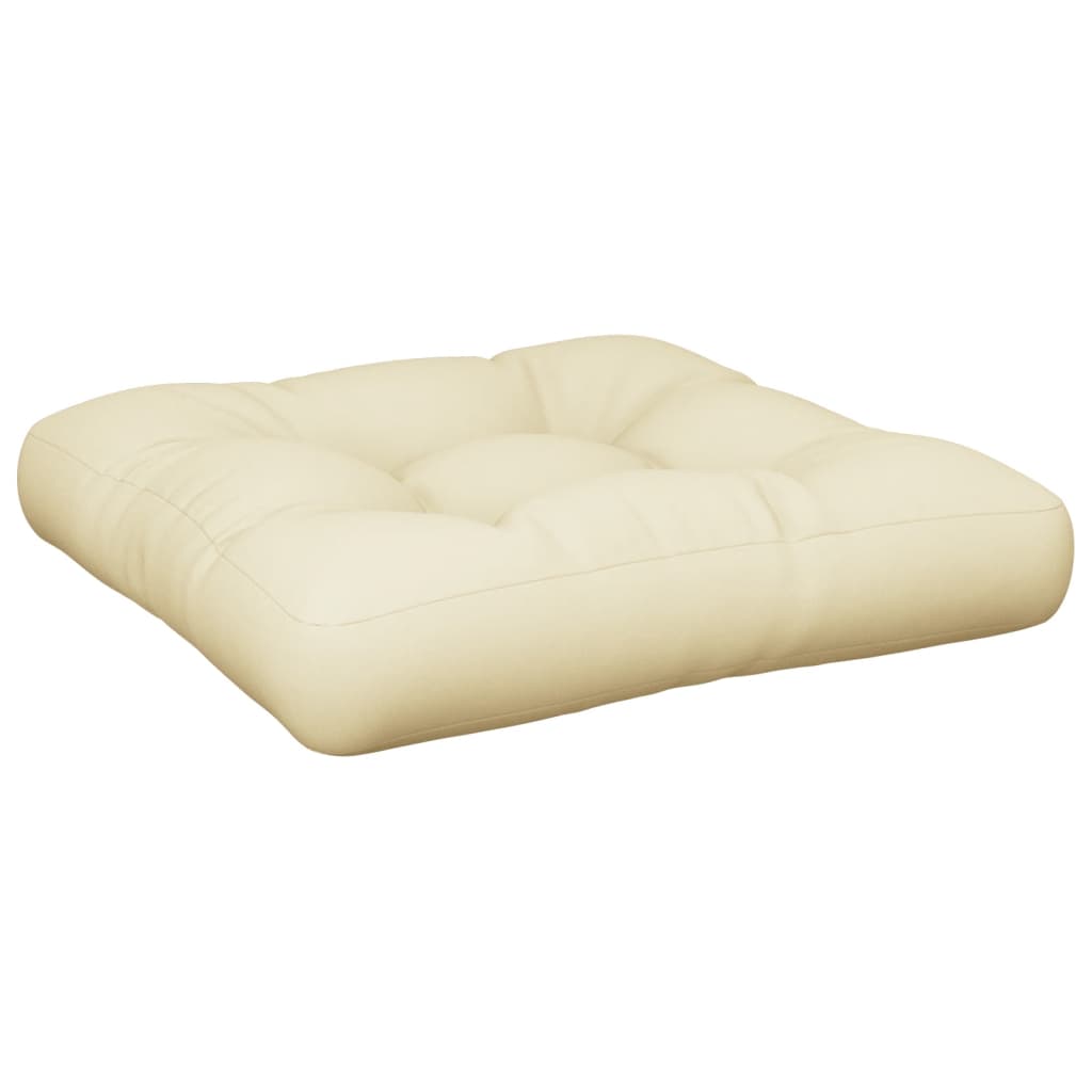 Palettenkissen Creme 60x60x12 cm Stoff