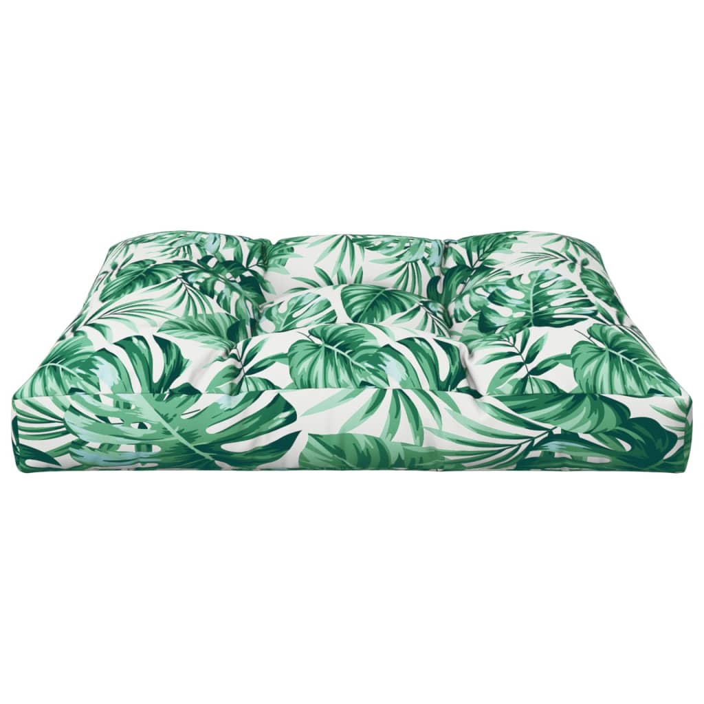 Palettensofa-Kissen Blattmuster 70x70x12 cm