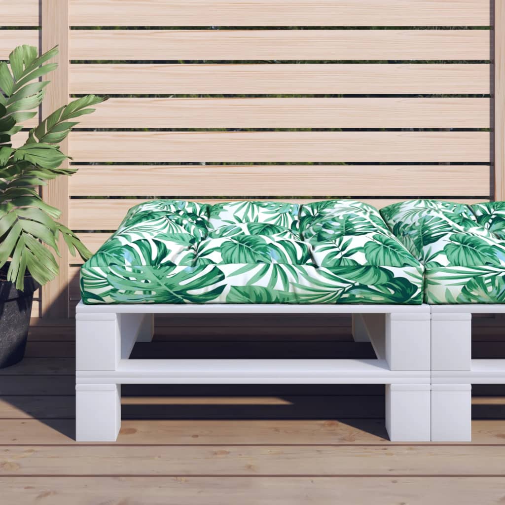 Palettensofa-Kissen Blattmuster 70x70x12 cm