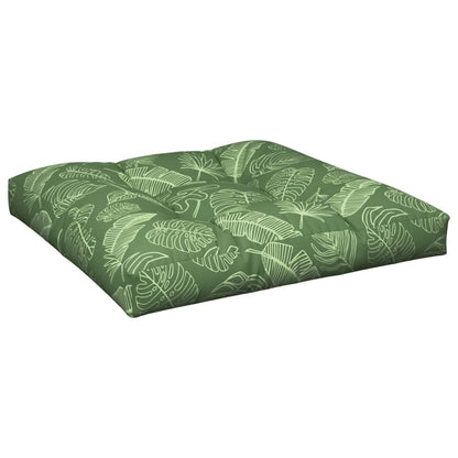 Palettenkissen Blattmuster 70x70x12 cm Stoff