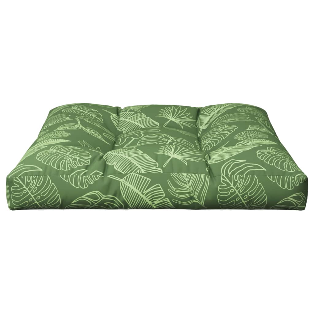 Palettenkissen Blattmuster 70x70x12 cm Stoff