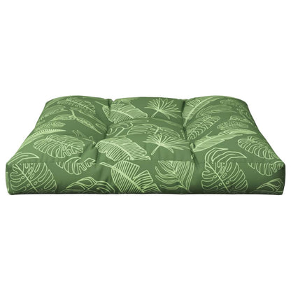Palettenkissen Blattmuster 70x70x12 cm Stoff