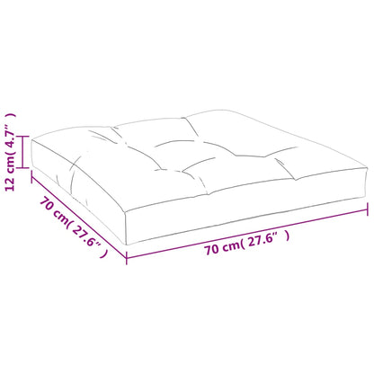 Palettenkissen Türkis 70x70x12 cm Stoff