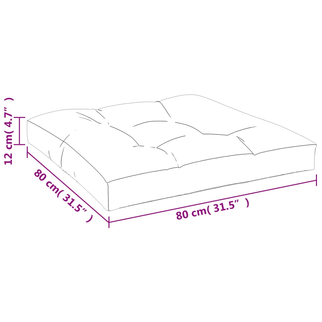 Palettenkissen Rosa 80x80x12 cm Stoff