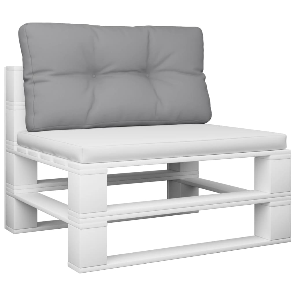 Palettenkissen Grau 80x40x12 cm Stoff
