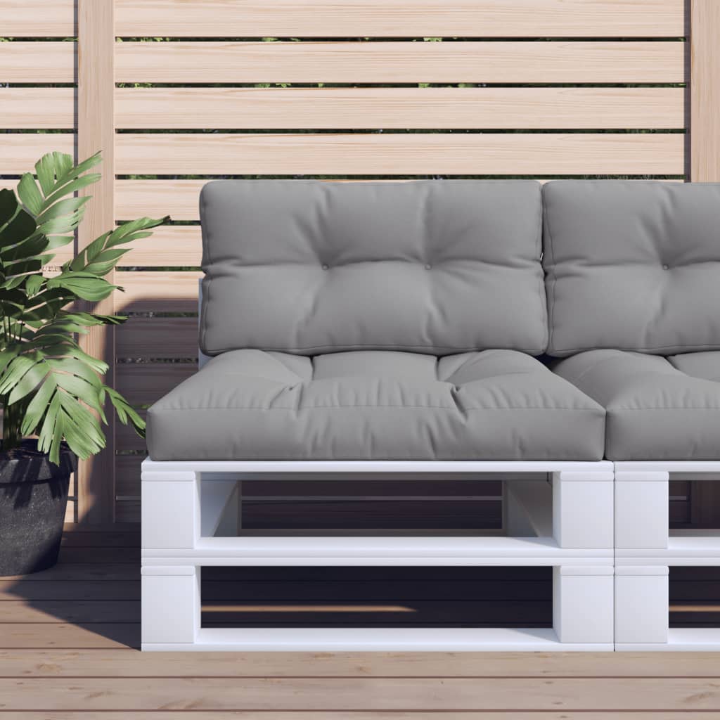 Palettenkissen Grau 80x40x12 cm Stoff