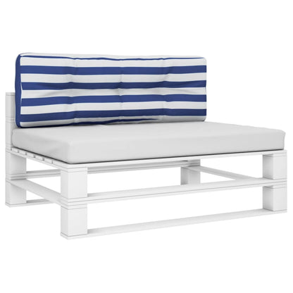 Palettenkissen Blau Weiß Gestreift 120x40x12 cm Stoff