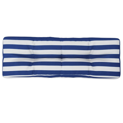 Palettenkissen Blau Weiß Gestreift 120x40x12 cm Stoff