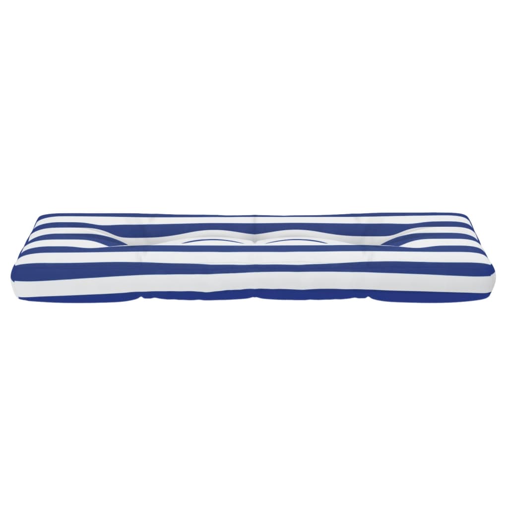 Palettenkissen Blau Weiß Gestreift 120x40x12 cm Stoff