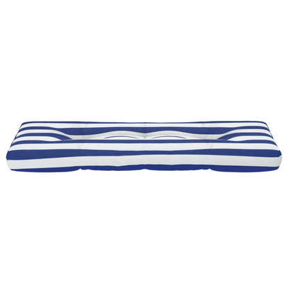 Palettenkissen Blau Weiß Gestreift 120x40x12 cm Stoff
