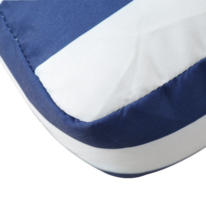 Palettenkissen Blau Weiß Gestreift 120x40x12 cm Stoff