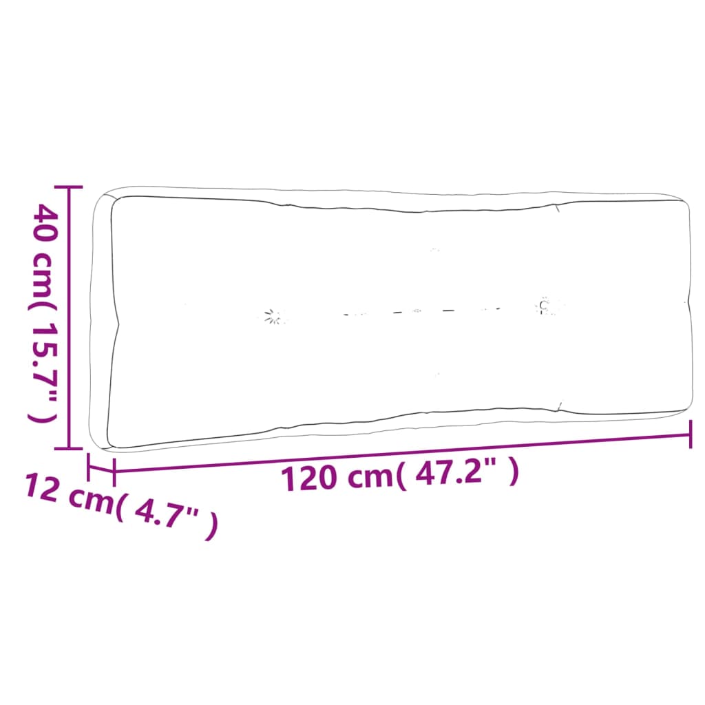 Palettenkissen Blau Weiß Gestreift 120x40x12 cm Stoff