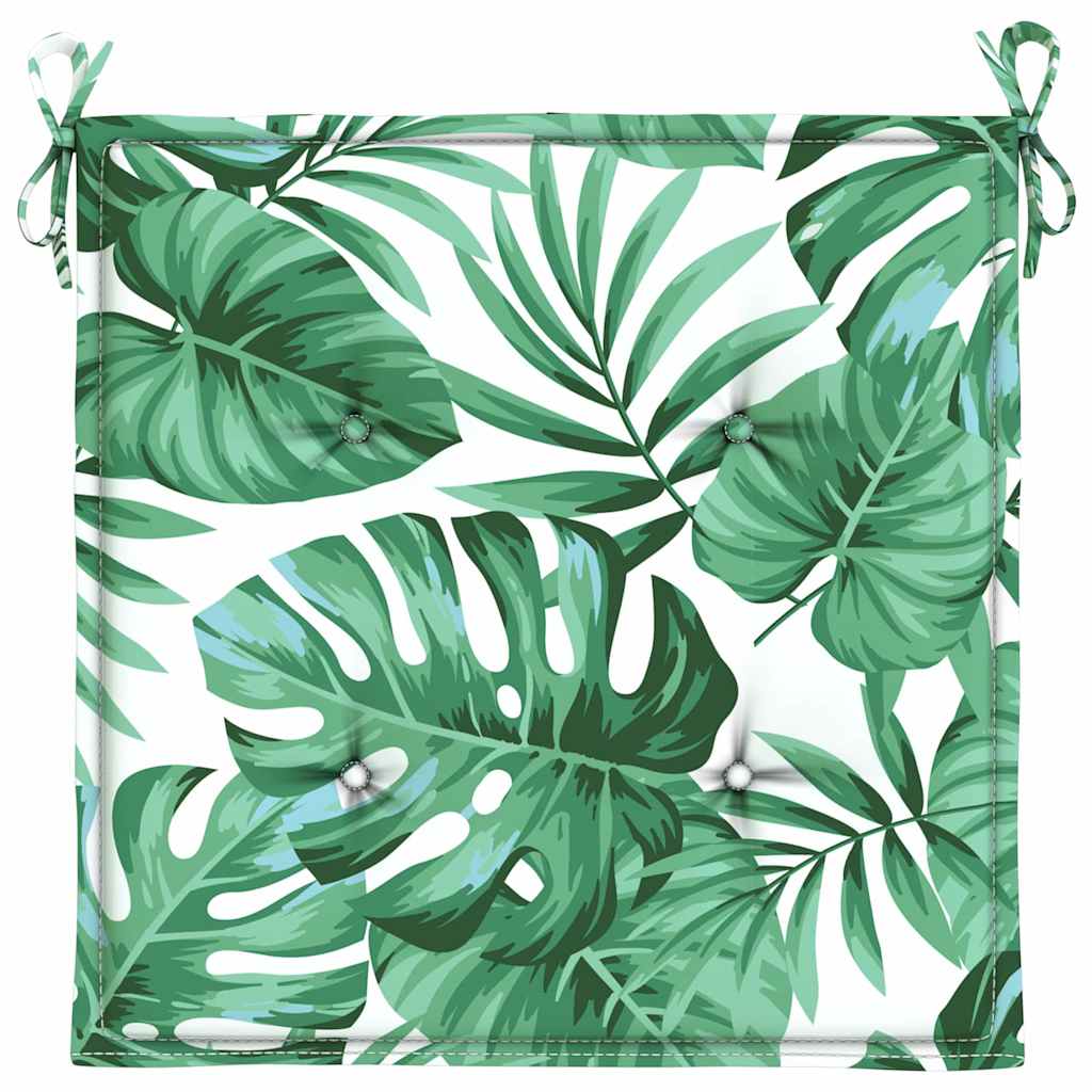 Stuhlkissen 4 stk. Oxford-Stoff Blattmuster 50 x 50 x 4 cm
