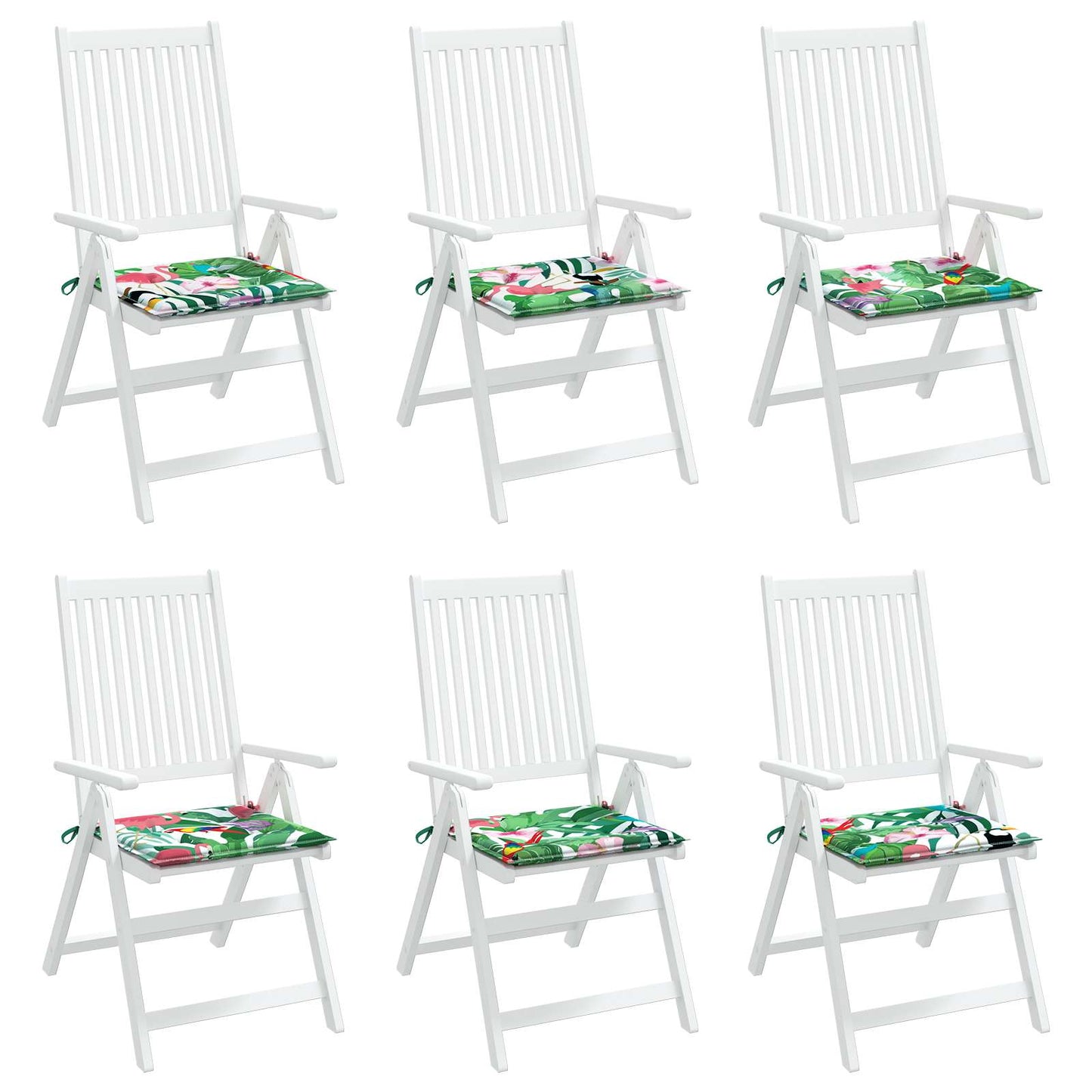 Stuhlkissen 6 Stk. Mehrfarbig 50 x 50 x 4 cm Oxford-Stoff