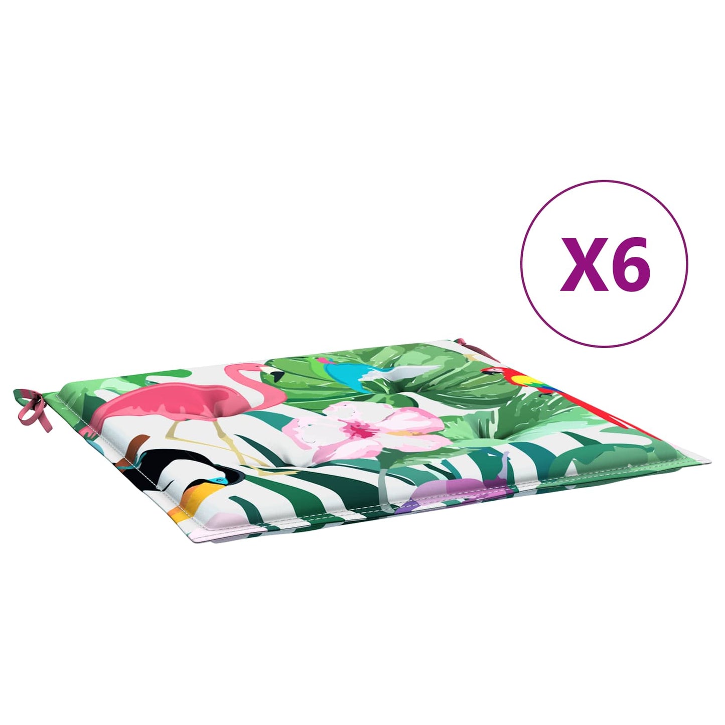 Stuhlkissen 6 Stk. Mehrfarbig 50 x 50 x 4 cm Oxford-Stoff