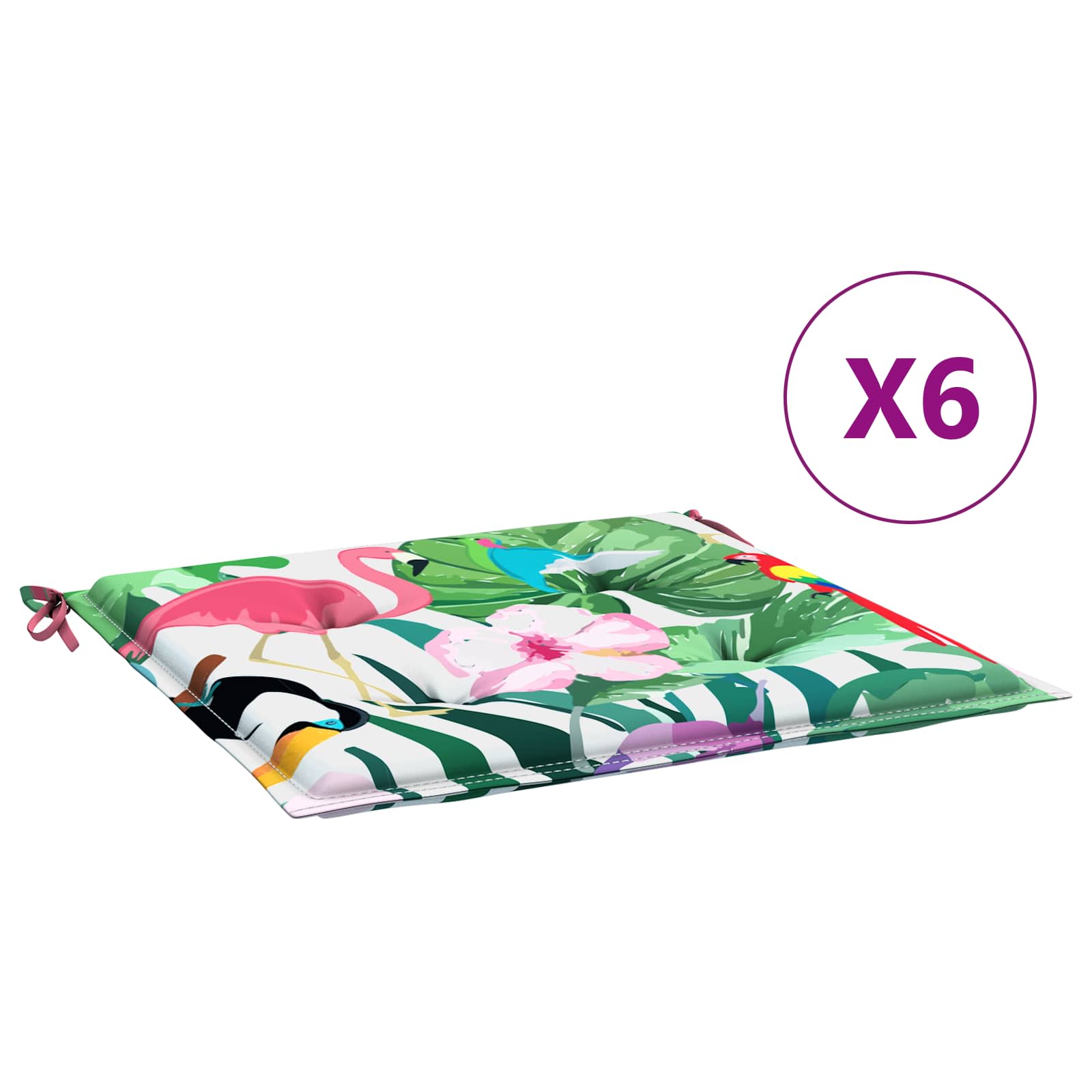 Stuhlkissen 6 Stk. Mehrfarbig 50 x 50 x 4 cm Oxford-Stoff