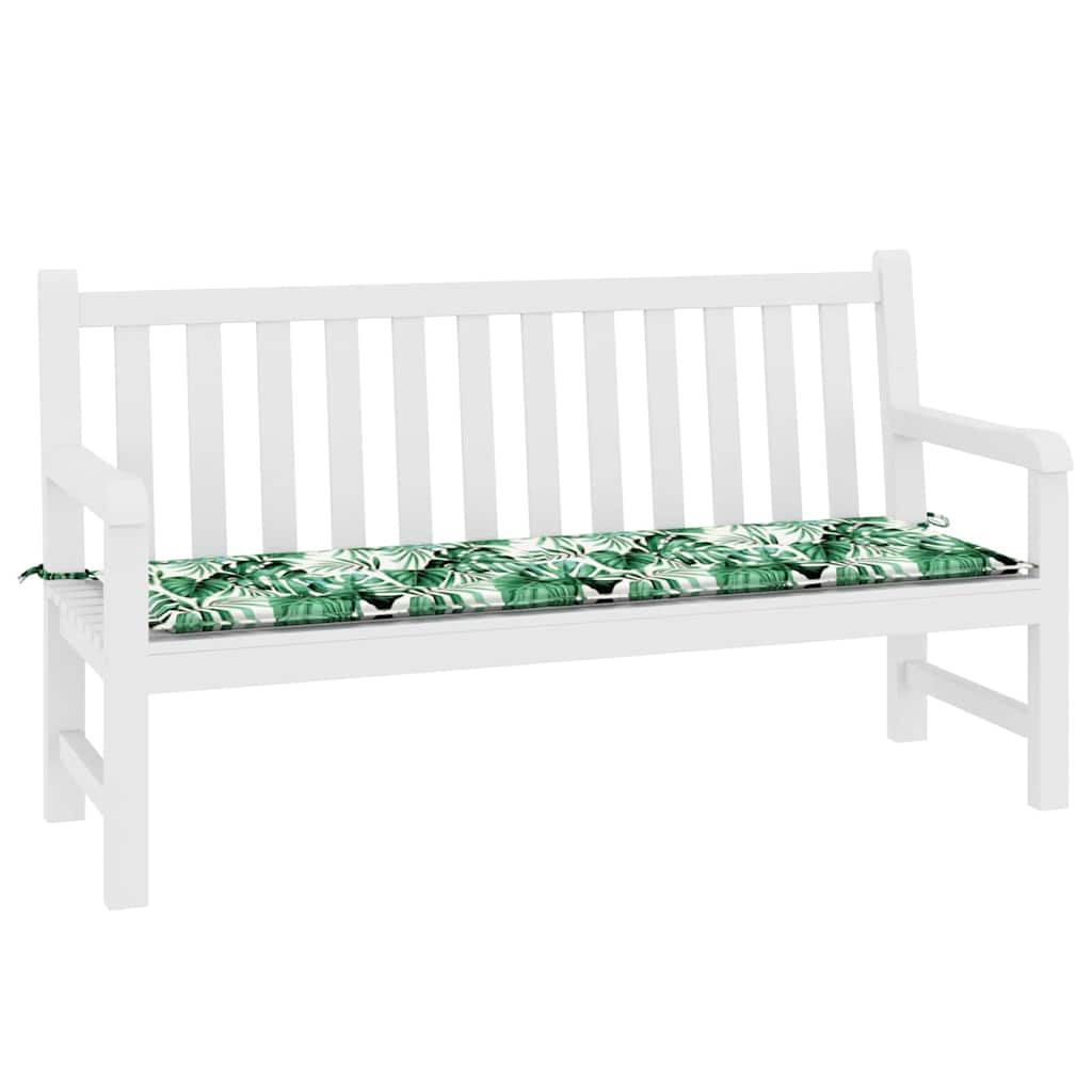 Bankpolster Oxford-Stoff Blattmuster 150 x 50 x 3 cm