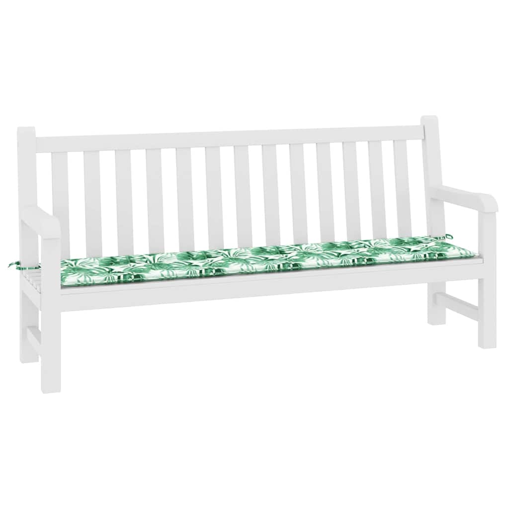 Bankpolster Oxford-Stoff Blattmuster 200 x 50 x 3 cm