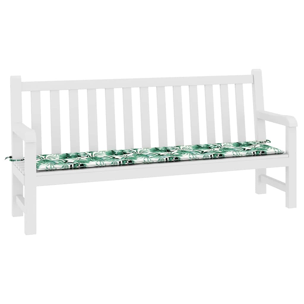 Bankpolster Oxford-Stoff Blattmuster 200 x 50 x 3 cm