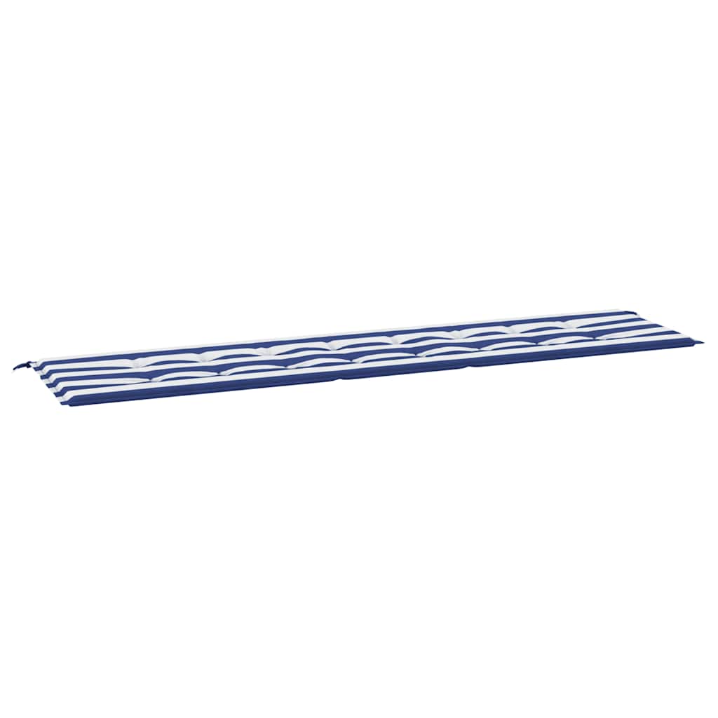 Gartenbank-Auflage Blau&Weiß Gestreift 200x50x3 cm Stoff