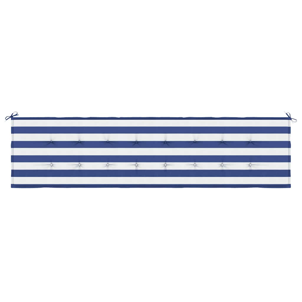 Gartenbank-Auflage Blau&Weiß Gestreift 200x50x3 cm Stoff