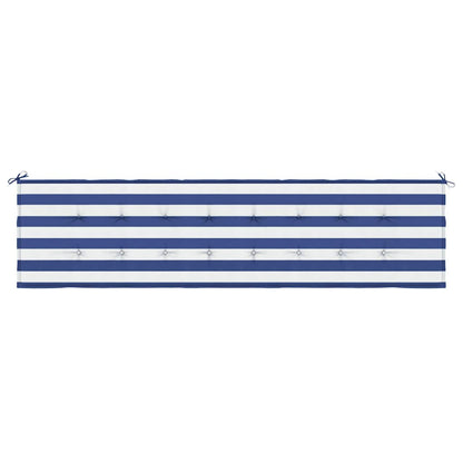 Gartenbank-Auflage Blau&Weiß Gestreift 200x50x3 cm Stoff