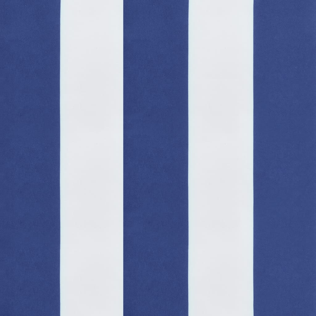 Hochlehner-Auflagen 4 Stk. Blau & Weiß Gestreift Stoff