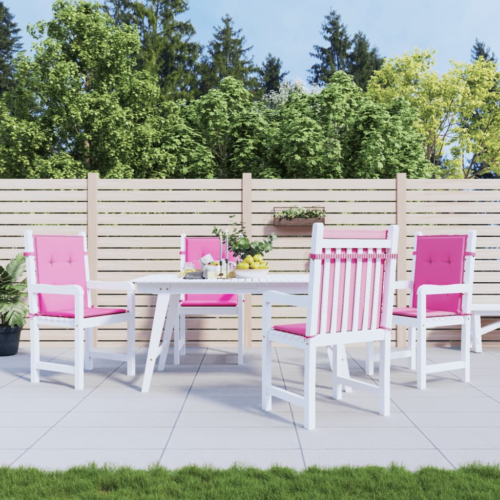 Niedriglehner-Auflagen 4 Stk. Rosa Stoff