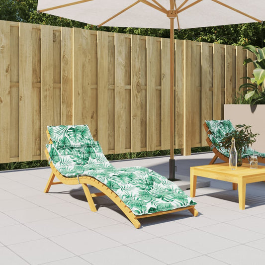 Sun lounger cushion leaf pattern Oxford fabric