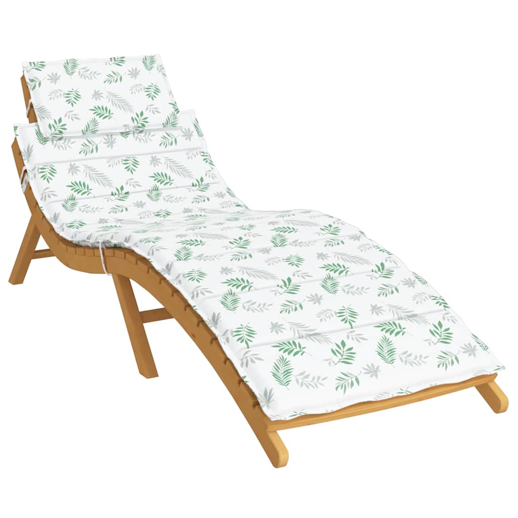 Sun lounger cushion leaf pattern Oxford fabric
