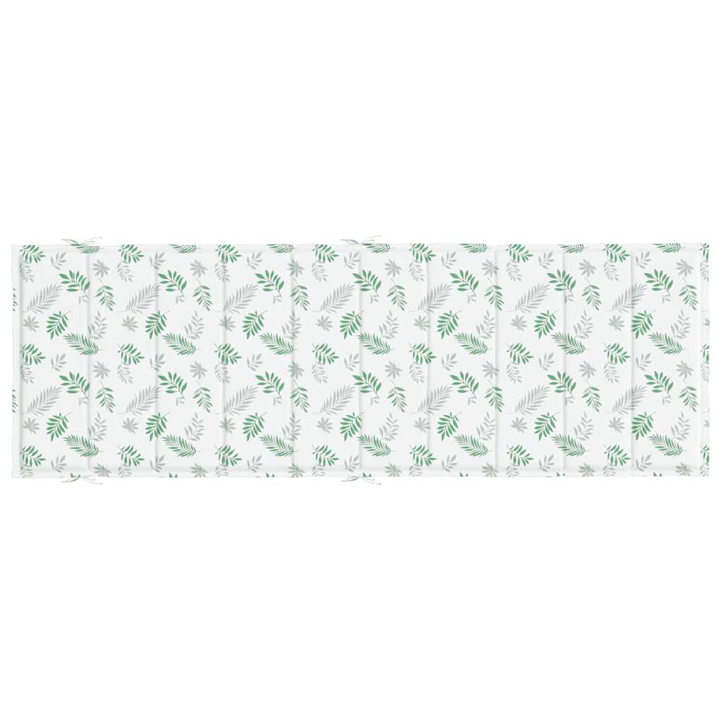 Sun lounger cushion leaf pattern Oxford fabric