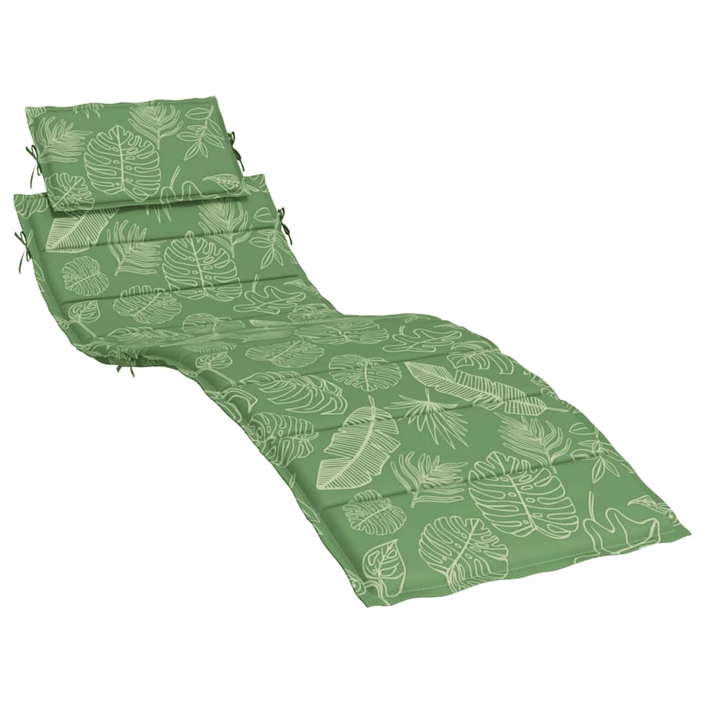 Sun lounger cushion leaf pattern Oxford fabric