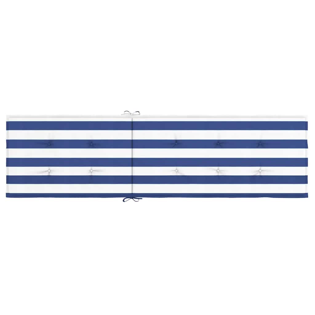 Liegestuhl-Auflage Blau&Weiß Gestreift Oxford-Gewebe