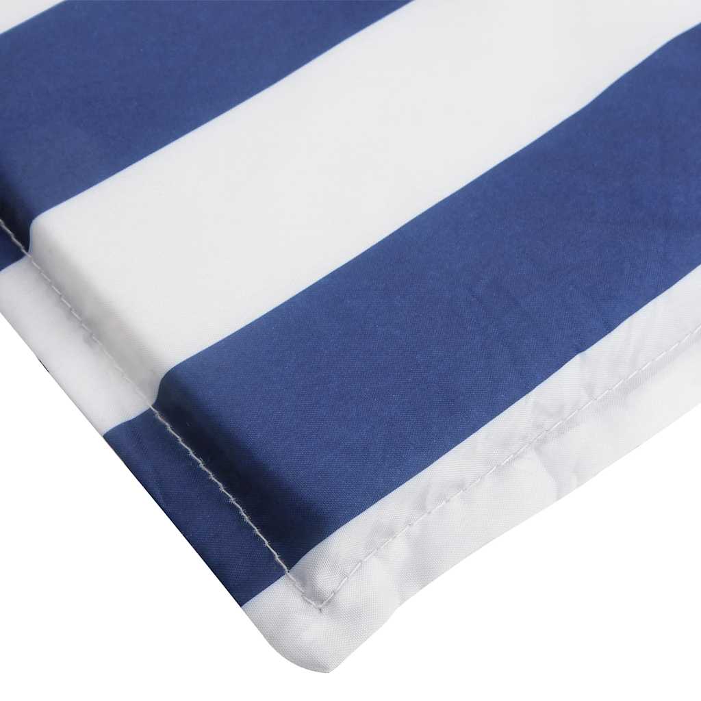 Liegestuhl-Auflage Blau&Weiß Gestreift Oxford-Gewebe