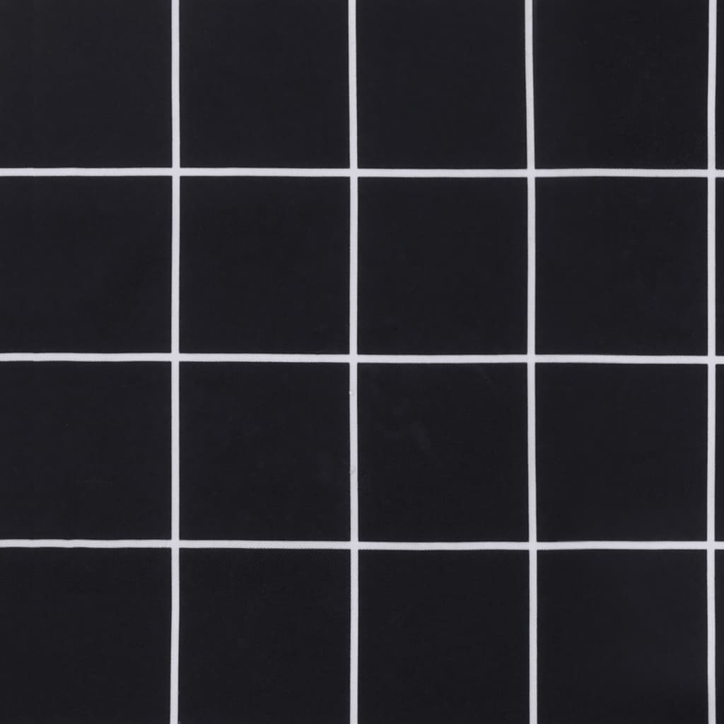 Sonnenliegen-Auflage Schwarz Karomuster Oxford-Gewebe